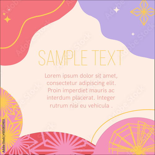 Seamless modern frame background. Vector illustration of luxury, aesthetic  flier with soft colour