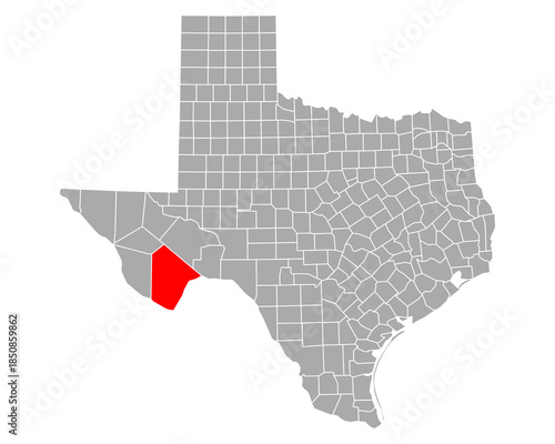 Karte von Brewster in Texas