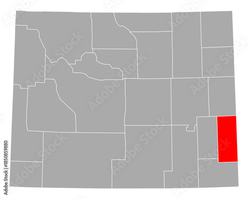 Karte von Goshen in Wyoming