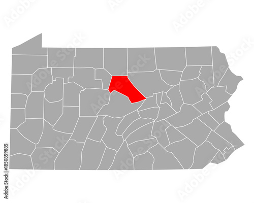 Karte von Clinton in Pennsylvania