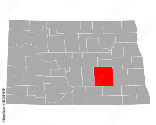 Karte von Stutsman in North Dakota