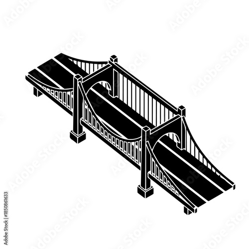 Modern suspension bridge