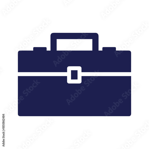 Dark Blue Briefcase Icon