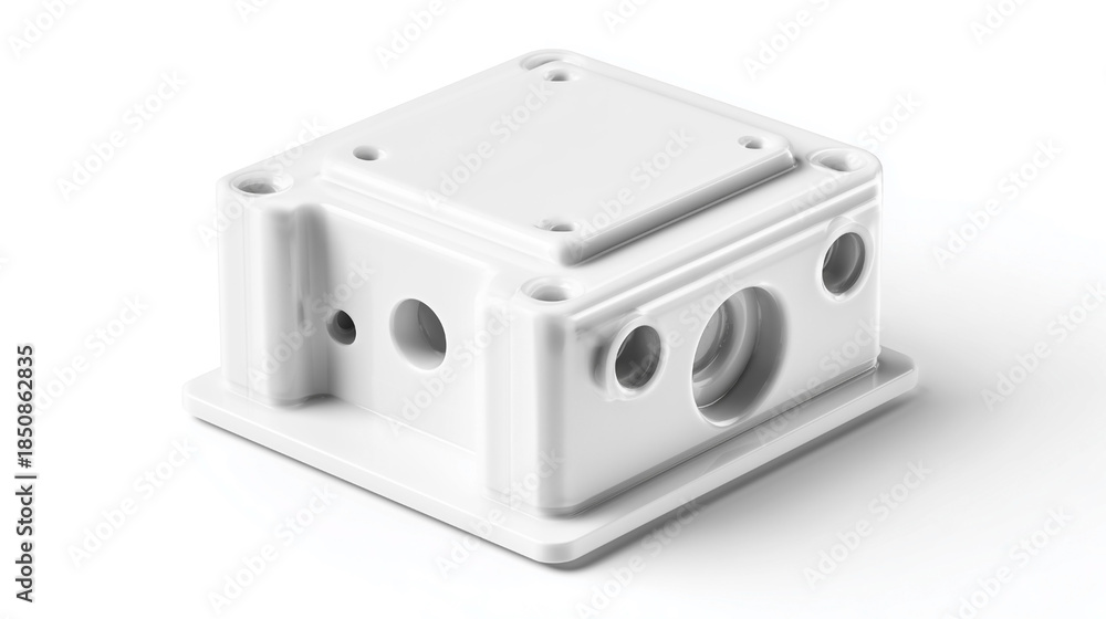 Fototapeta premium A white box with holes in it