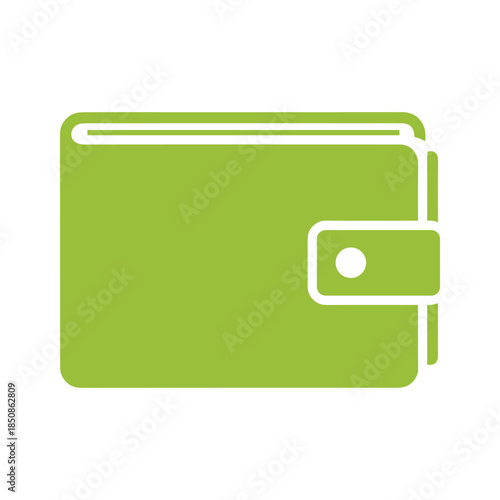 Green Wallet Icon Illustration