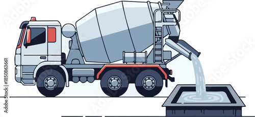A dump truck vehicle used for heavy transport and construction work