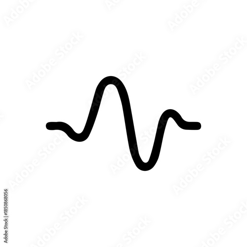 minimalist  waveform icon isolated on white background.