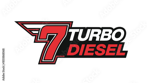 7 Turbo Diesel Engine Logo - Powerful Automotive Emblem logotypelogoicon.
