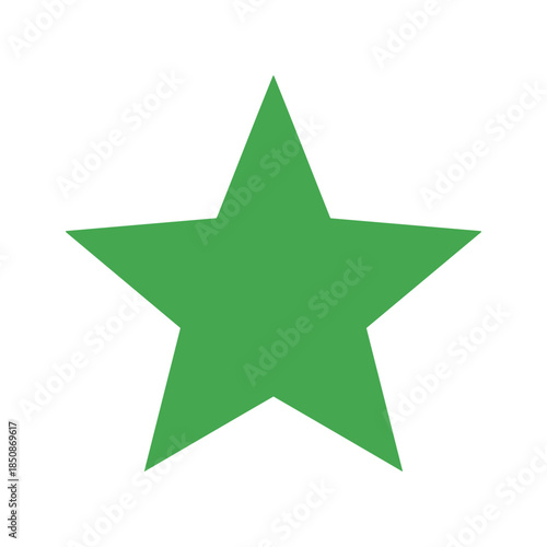 Green star icon on white background