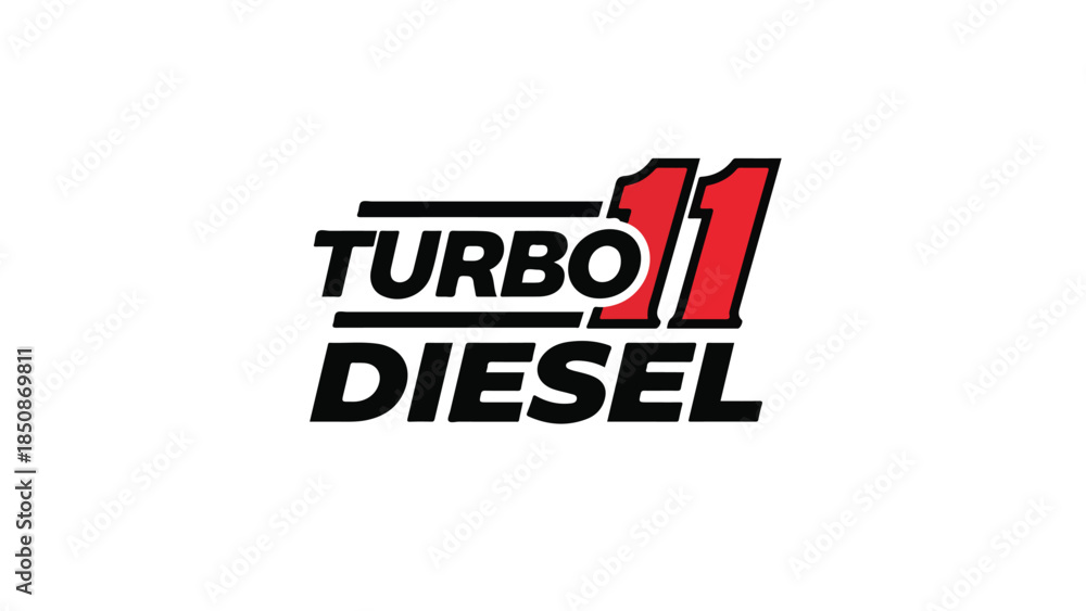 Obraz premium Turbo Diesel 11 Logo - Automotive Engine Power logotypelogoicon.