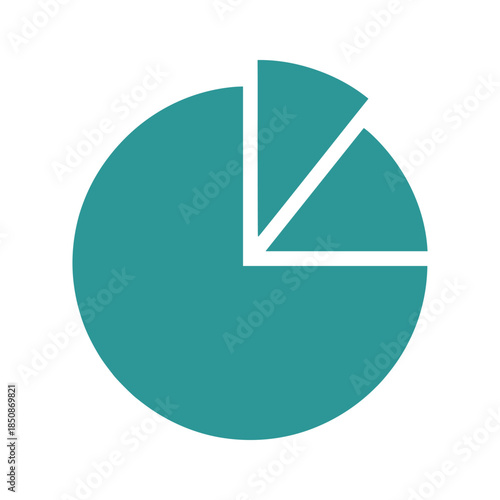 Teal Pie Chart Graphic