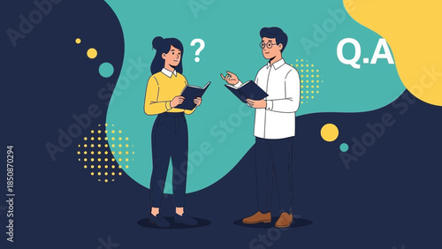 business professionals engaging in Q-A session during a corporate training event