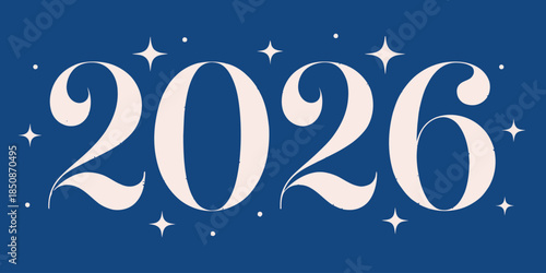Shining 2026 typography with starry night sky background