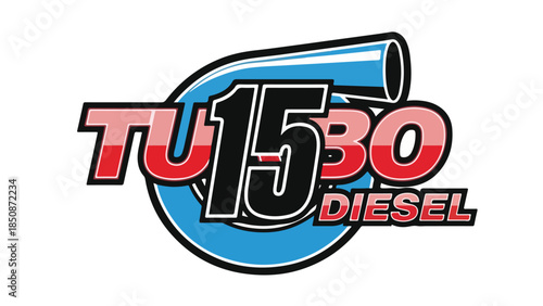 Turbo 15 Diesel Logo Automotive Performance Engine Power Truck Tuning logotypelogoicon.