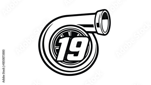 Turbocharger 19 Logo Car Part Engine Boost Automotive Icon logotypelogoicon.