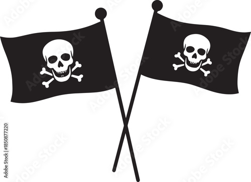 Jolly Roger Pirate Flag Skull Vector, Jolly Roger Flag Vector