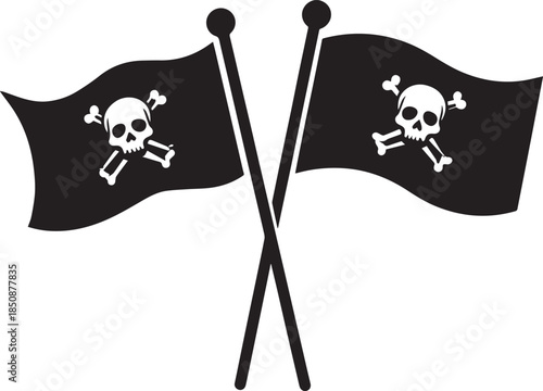 Jolly Roger Pirate Flag Skull Vector, Jolly Roger Flag Vector