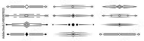  Frame border ornament. Patterns for books. Divider ornament, borders, vintage line separators.