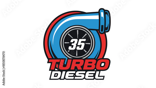 Turbo Diesel Engine Logo 35 - Automotive Performance Emblem Design logotypelogoicon.