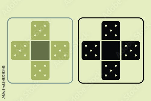 Bandage icon. Suitable for medical projects. Solid icon, perfect for UI, mobile apps, websites, presentations, and infographics. Fully editable and optimized for digital and print use