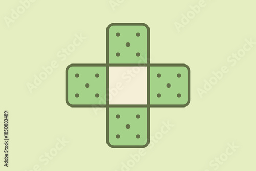 Bandage icon. Suitable for medical projects. Flat line icon, perfect for UI, mobile apps, websites, presentations, and infographics. Fully editable and optimized for digital and print use