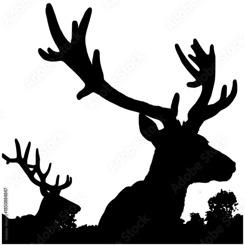 deer silhouette vector