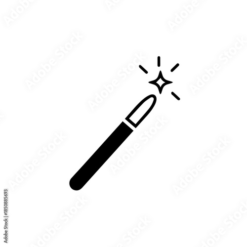 Magic wand with sparkle