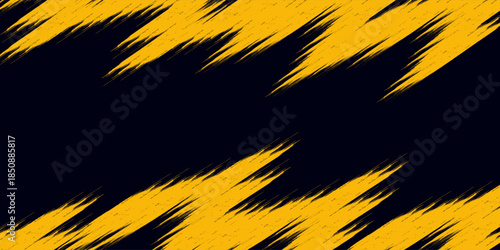 Halftone yellow dots pattern and black gradient grunge texture background. Dotted line comic sport style vector illustration.