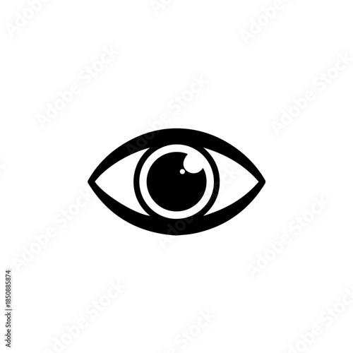Symbolic eye in black and white