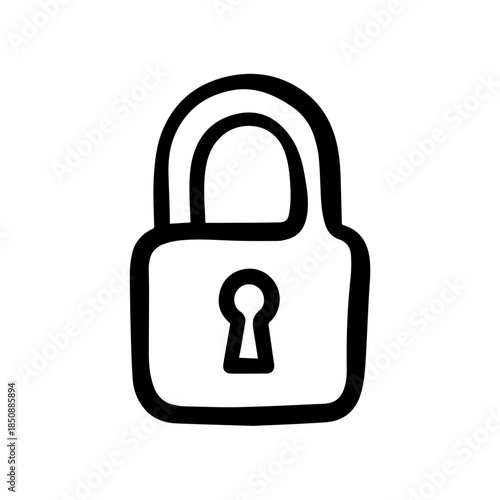 Secure padlock with keyhole