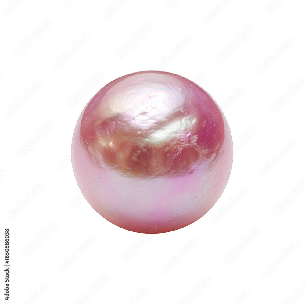Fototapeta premium Large Pink Pearl Gemstone, Iridescent Shine, Luxury Jewelry Piece isolated on transparent background