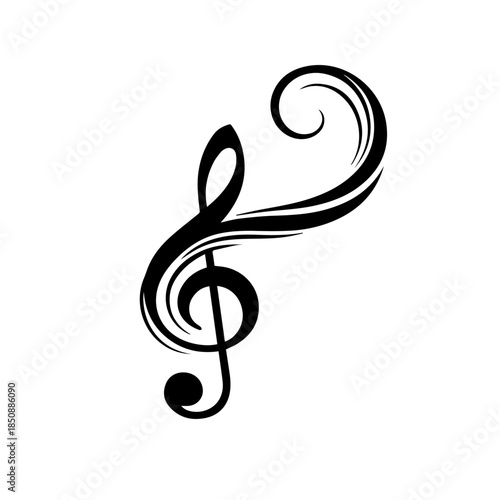 Elegant treble clef design