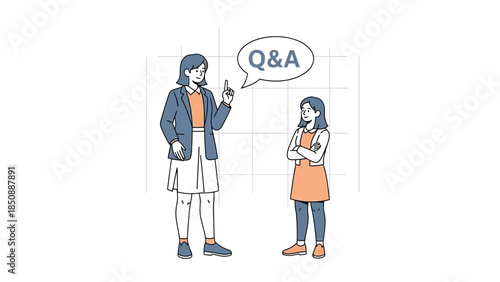 Educational Interaction Between Teacher and Student During Q&A Session in Classroom