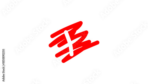 Switzerland flag line logo, flat simple illustration