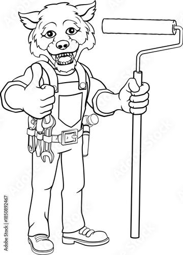 A wolf painter decorator ha...