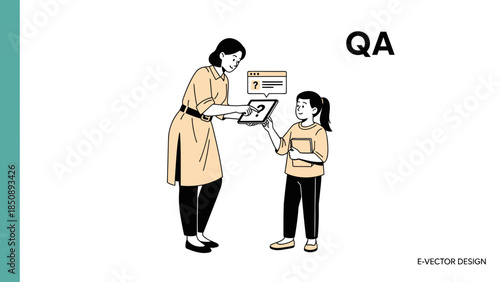 Quality Assurance Team Conducting Inspection and Providing Feedback in a Corporate Environment