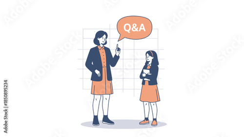 Educational Interaction Between a Woman and a Girl During a Question and Answer Session