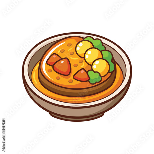 Simple bowl of food illustration