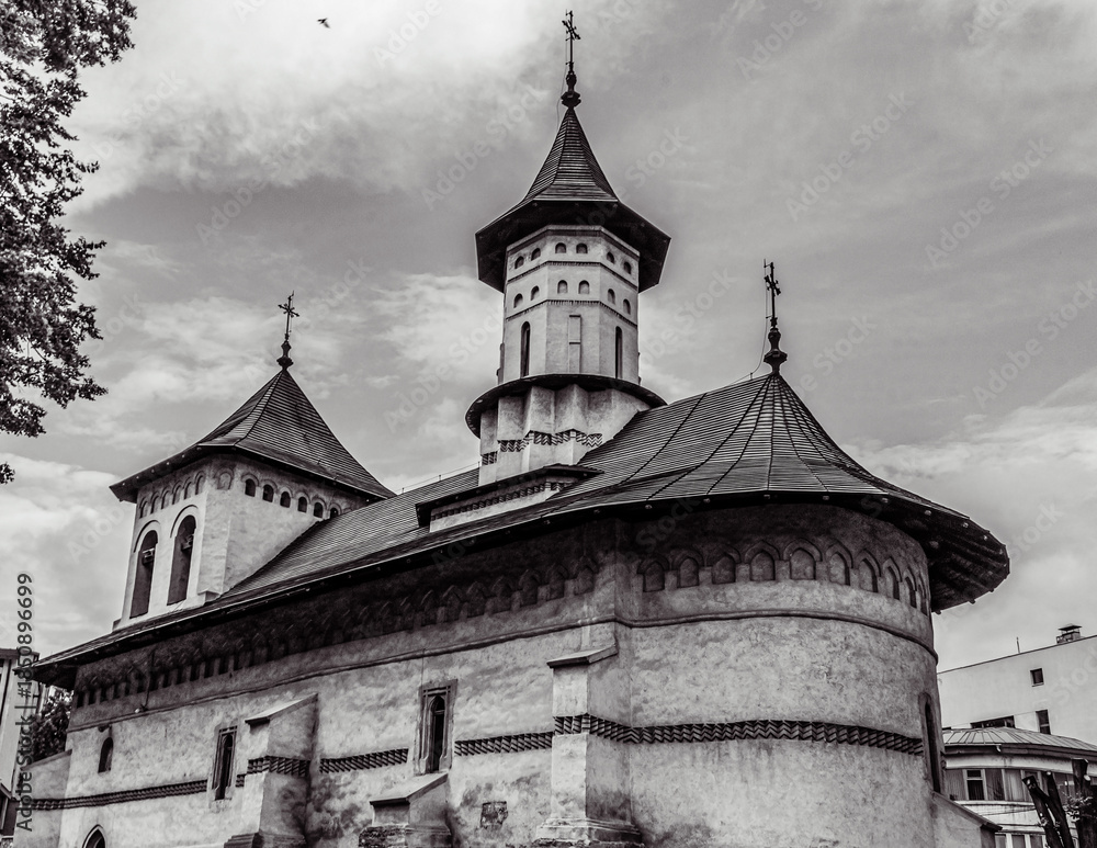 Fototapeta premium City Architecture, street photo -Black and white photos, monochrome photos – Europe, Eastern Europe