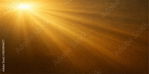 Golden rays burst through a grunge sky texture at sunset where orange sunlight meets a blur of ocean water and blue clouds in a motion of nature