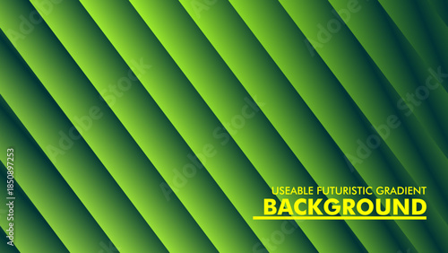Futuristic Green Gradient Background with diagonal Stripes for Modern Tech Presentations Digital Marketing Assets and Creative Abstract Graphic Design Projects