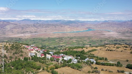 Wallpaper Mural Aerial view of green valley and scattered farmlands, Akincilar, Sivas, Turkey Torontodigital.ca