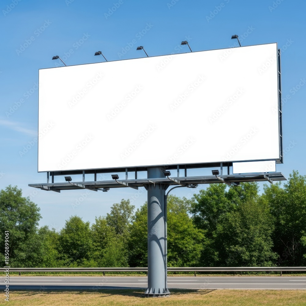 Obraz premium Blank billboard, isolated on white background
