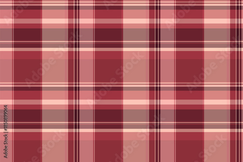 Hipster textile check plaid, path vector tartan seamless. Customized texture fabric pattern background in red and light colors.