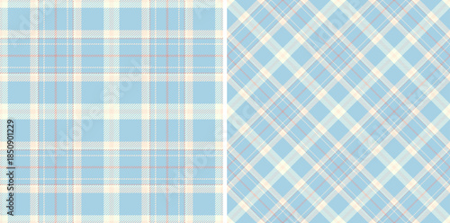 Fabric vector textile of seamless pattern background with a check plaid texture tartan. Set in light colors of picture frame ideas.