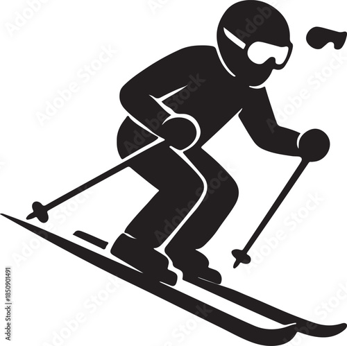 skier on a sledge