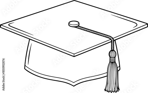 Graduation Cap Education Success Vector Silhouette Illustration
