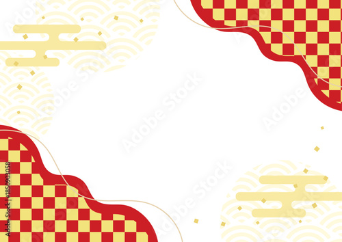 正月背景 お正月や年賀状の和柄背景