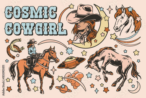 Dreamy cosmic cowgirl