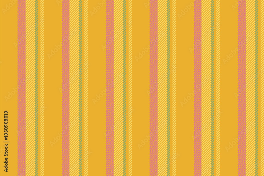 Obraz premium P-shirt vector vertical texture, handmade textile pattern fabric. Ferfect lines seamless stripe background in amber and yellow colors.